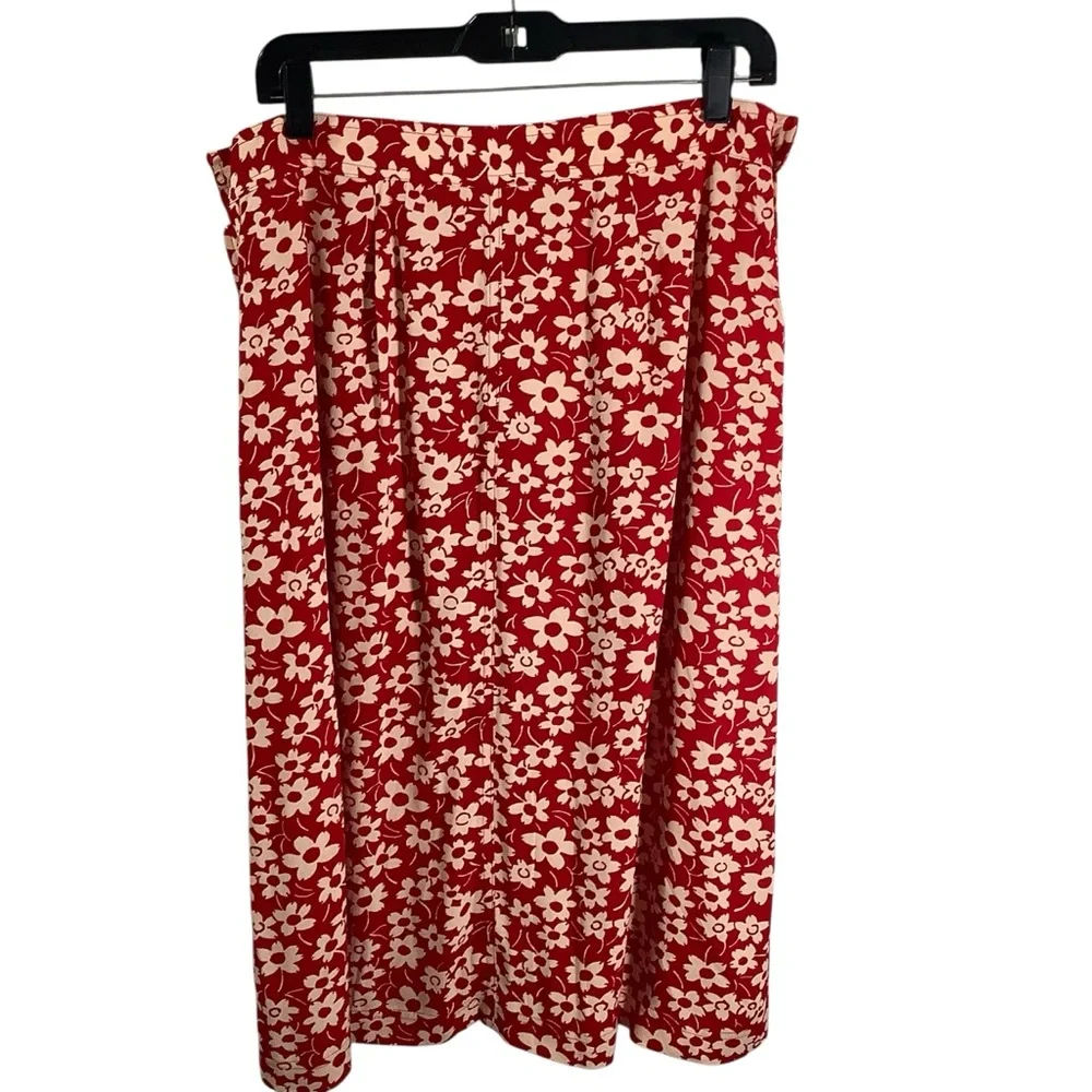 Madewell Women's Skirt Side-Button in Full Bloom - Picture 2 of 5